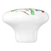 Schöne und farbenfrohe Sonnenblumenknöpfe Keramikknauf (Seitenansicht)