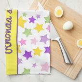 Schöne und farbenfrohe Stars Geschirrtuch (Viertel Falte)