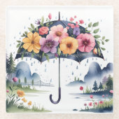 Schöne und funktionale Wasserfarbe Elegant Glasuntersetzer (Vorderseite)