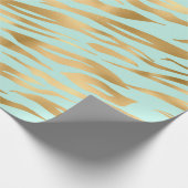 Schöne und goldene Streifen vor blauem Hintergrund Geschenkpapier (Ecke)