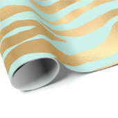 Schöne und goldene Streifen vor blauem Hintergrund Geschenkpapier (Rolleneckpunkt)