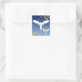 Schöne und graue Engel Quadratischer Aufkleber (Tasche)