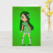 Schöne und grüne Grußkarte zum Geburtstag Karte (Gelbe Blume)