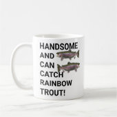 Schöne und gut ausgebaute Fischerei auf Regenbogen Kaffeetasse (Links)