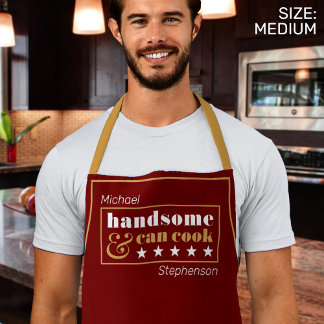 Schöne und gut kochende Mens Dark Red Vatertag Schürze