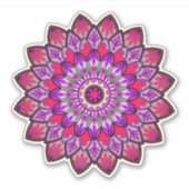 Schöne und gute Atmosphäre Rot und Lila Mandala Aufkleber (Vorderseite)