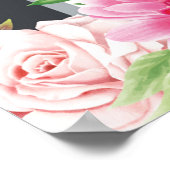 Schöne und helle florale Brautparty Poster (Ecke)