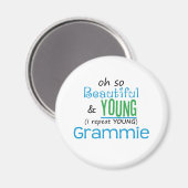 Schöne und junge Grammie Magnet (Vorderseite/Rückseite)