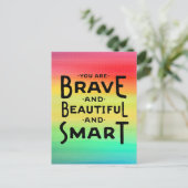 Schöne und kluge Postkarte (Stehend Vorderseite)