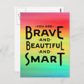 Schöne und kluge Postkarte (Vorne/Hinten)