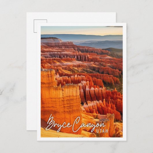 Schöne und landschaftliche Sicht auf Bryce Canyon  Postkarte (Vorne/Hinten)