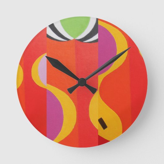 Schöne und lebendige Farben! Runde Uhr (Vorderseite)