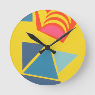 Schöne und lebendige Farben! Runde Uhr