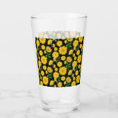 Schöne und lebendige Sonnenblume Glas (Rückseite)