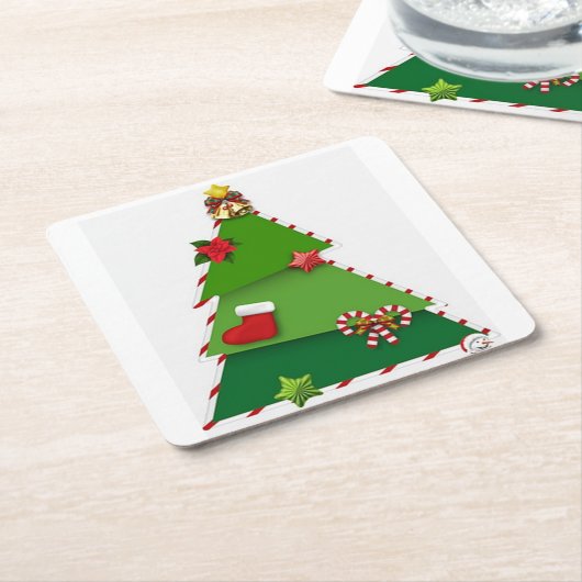 SCHÖNE UND NIEDLICHE CHRISTMAS BAUM UNTERSETZER (angewinkelt)
