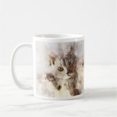 Schöne und niedliche Kätzchenfarbe Kaffeetasse (Links)