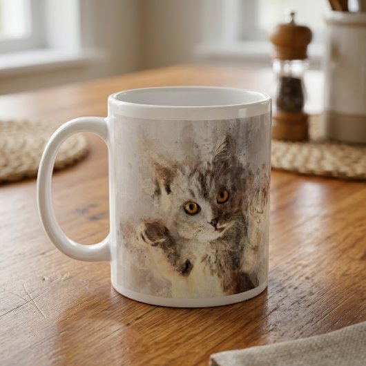 Schöne und niedliche Kätzchenfarbe Kaffeetasse