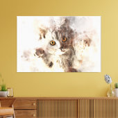 Schöne und niedliche Kätzchenfarbe Leinwanddruck (Insitu (Wohnzimmer))
