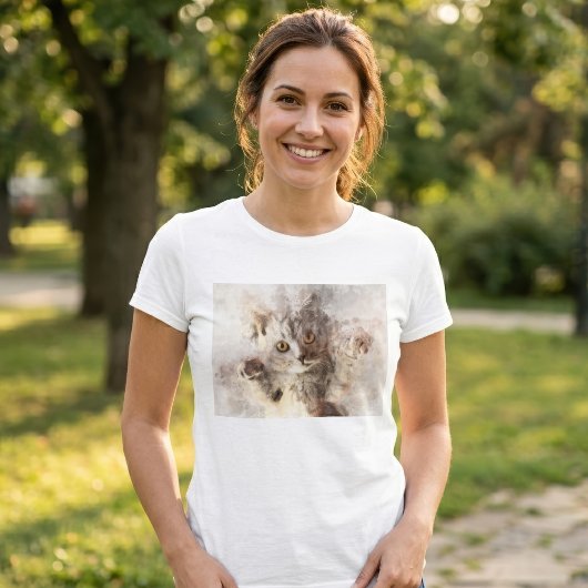 Schöne und niedliche Kätzchenfarbe T-Shirt