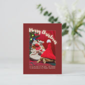 Schöne und Niedliche Weihnachtsjugendschildkröte m Postkarte (Stehend Vorderseite)