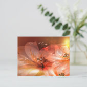 Schöne und orange Blume Postkarte (Stehend Vorderseite)