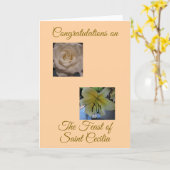 Schöne und religiöse Atmosphäre, Fest der St. Ceci Karte (Gelbe Blume)