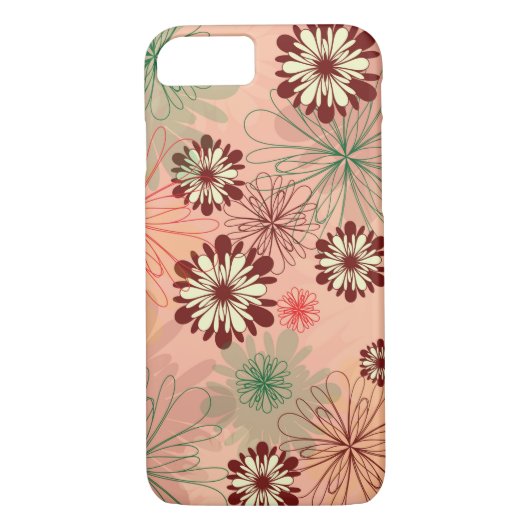 Schöne und schicke Peach Floral Case-Mate iPhone Hülle (Rückseite)