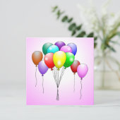 Schöne und schöne bunte Ballons Karte (Stehend Vorderseite)