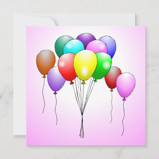 Schöne und schöne bunte Ballons Karte (Vorderseite)