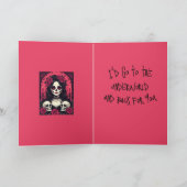 Schöne und zeremonielle lebende Calavera Karte (Innenseite)