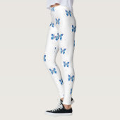Schöne Unendlichkeit Blaue Schmetterlinge: Symbol Leggings (Links)