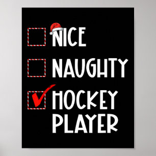Schöne Ungezogene Hockeyspieler Liste Weihnachten Poster