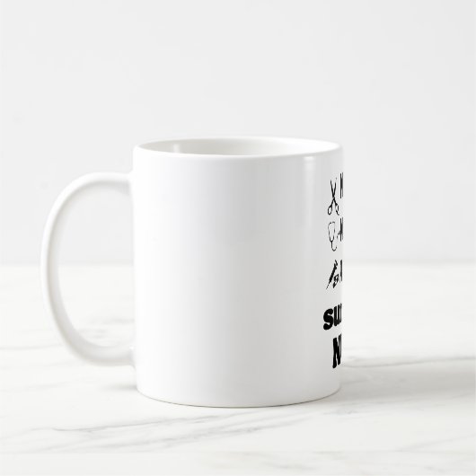 Schöne, unheimlich Phantastische chirurgische Kran Kaffeetasse (Links)