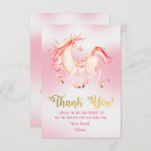 Schöne Unicorn Danke, dass Sie Karten (Vorne/Hinten)