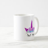 Schöne Unicorn-Tasse Kaffeetasse (VorderseiteRechts)
