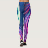 Schöne Unicorns Vollblühen Grafik Leggings (Rückseite)