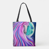 Schöne Unicorns Vollblühen Grafik Tasche (Rückseite)