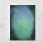 Schöne unter den STARS Grüne Typografie Hochzeit Save The Date (Rückseite)