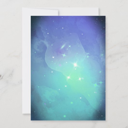 Schöne unter den STERNEN Typografie Hochzeit Save The Date (Rückseite)