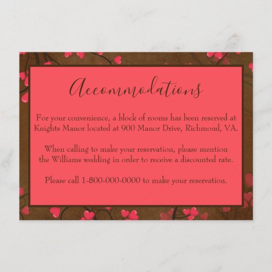 Schöne Unterkünfte Begleitkarte (Vorderseite)