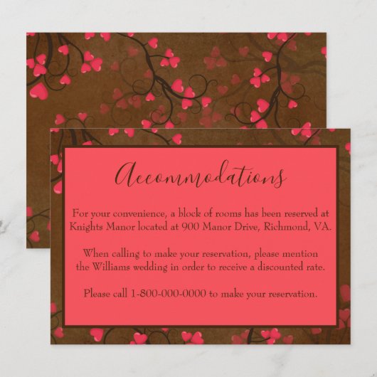 Schöne Unterkünfte Begleitkarte (Vorne/Hinten)