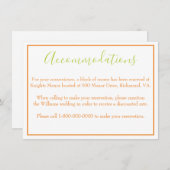 Schöne Unterkünfte Begleitkarte (Vorne/Hinten)