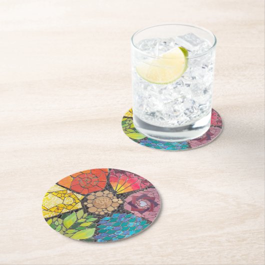 Schöne Untersetzer mit farbenfroher Mosaik-Gestalt (Vor Ort)