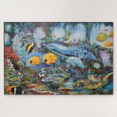 Schöne Unterwasser-Ozean Fish Sea Schildkröten Sze Puzzle (Horizontal)