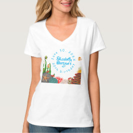 Schöne Unterwasser-Pflanzen-Fisch-Korallen-Geburts T-Shirt