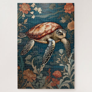 Schöne Unterwasser-Schildkröte Puzzle