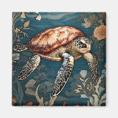 Schöne Unterwasser-Swimming Sea Turtle Magnet (Vorne)