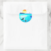 Schöne Unterwasserbilder Runder Aufkleber (Tasche)