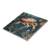Schöne Unterwasserschildkröte Fliese (Seite)