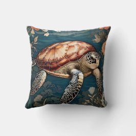 Schöne Unterwasserschildkröte Kissen